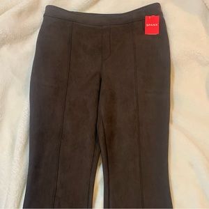 Spanx faux suede bootcut pants